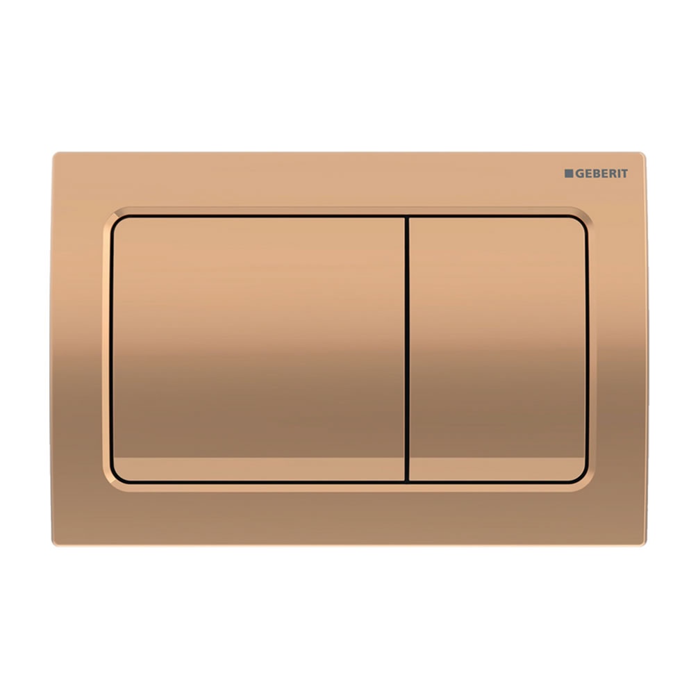 Cutout image of Geberit Alpha01 Square Red Gold Dual Flush Plate